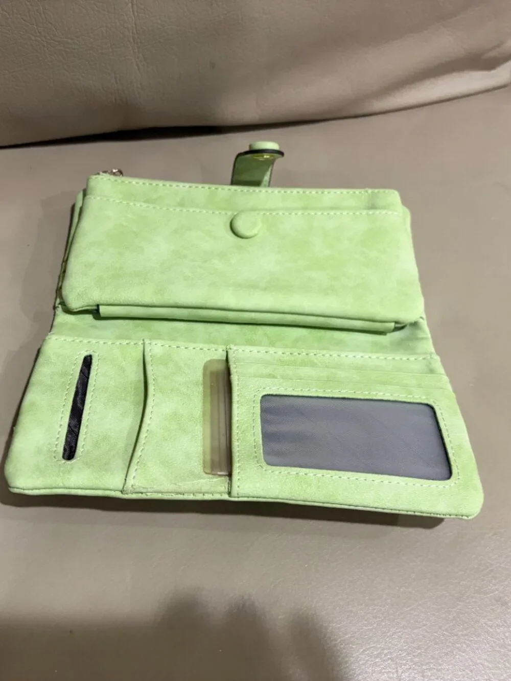Lady Bei Bei Faux Suede Wallet